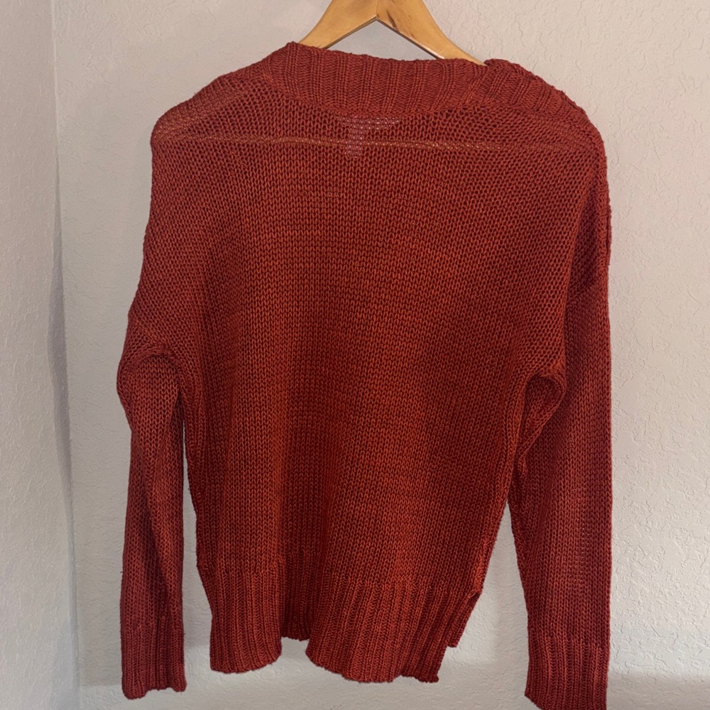 Alya Rust Button-Detail Sweater - Picture 3 of 3